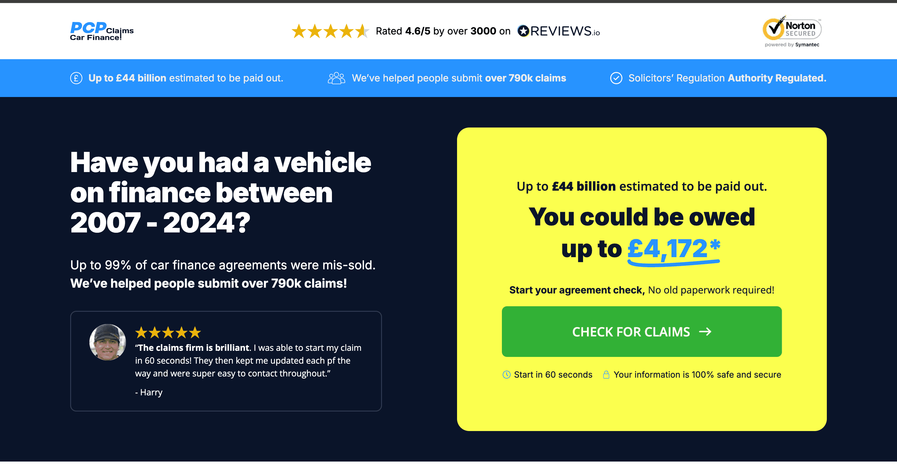 PCP Car Finance Claims website preview